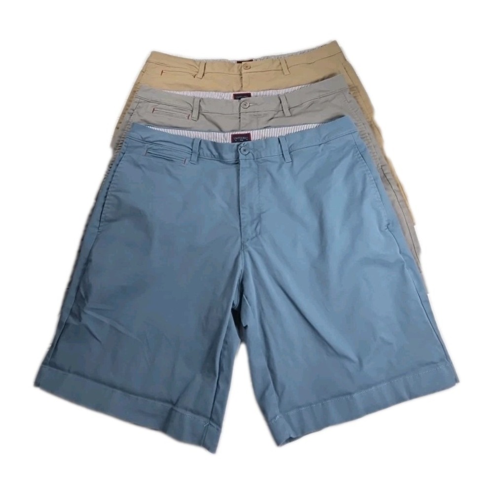 UNTUCKit Chino Shorts‎ St. Vincent Lot Of 3-SIZE 40, TAN, MT. BLUE, GRAY PREPPY